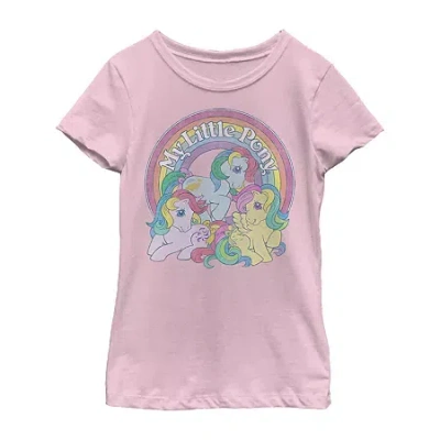 Fifth Sun Little & Big Kid Girls Crew Neck Short Sleeve Regular Fit My Little Pony Graphic T-shirt In Pink