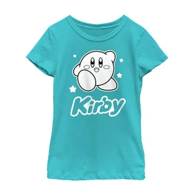 Fifth Sun Kirby Little & Big Kid Girls Crew Neck Short Sleeve Regular Fit Graphic T-shirt In Blue
