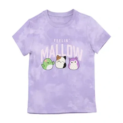 Bioworld Little Girls Crew Neck Short Sleeve Regular Fit Squishmallows Graphic T-shirt In Purple