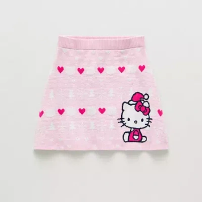 Hybrid Tees Little & Big Kid Girls Sweater Hello Kitty A-line Skirt In Pink
