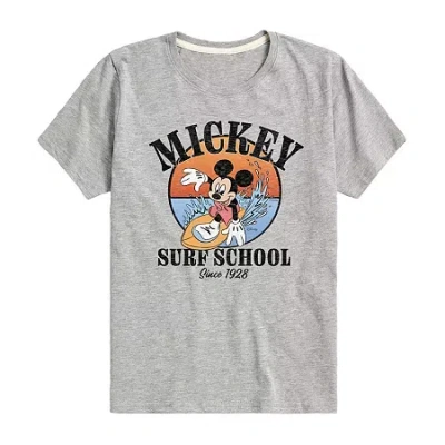 Disney Collection Little & Big Kid Boys Crew Neck Short Sleeve Regular Fit Mickey And Friends Mickey Mouse  In Brown