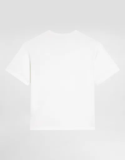 Dolce & Gabbana Jersey T-shirt With Dg Heraldic Patch In White