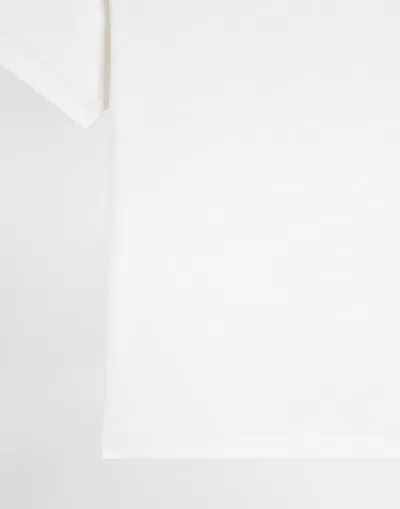 Dolce & Gabbana Jersey T-shirt With Dg Heraldic Patch In White