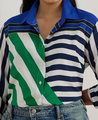 Ralph Lauren Plus Size Striped Long-sleeve Shirt