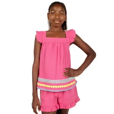 Lilt Big Kid Girls 2-pc. Short Set In Pink