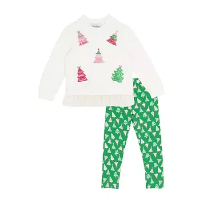 Rare Editions Little Girls 2-pc. Pant Set In Multi