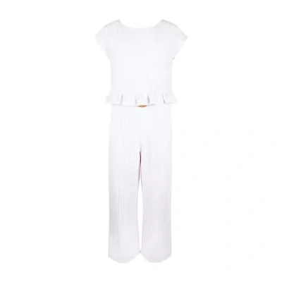 Lilt Big Kid Girls 2-pc. Pant Set In White