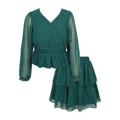 Lilt Big Kid Girls 2-pc. Skirt Set In Green