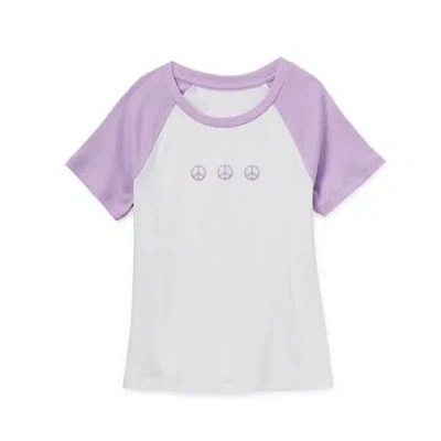 Thereabouts Little & Big Kid Girls Round Neck Short Sleeve Regular Fit Graphic T-shirt In Purple