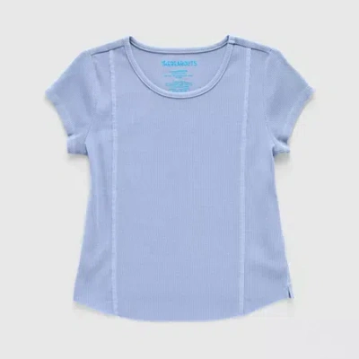 Thereabouts Little & Big Kid Girls Round Neck Short Sleeve T-shirt In Blue