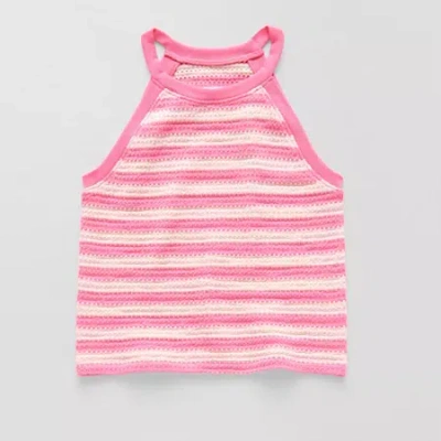 Thereabouts Little & Big Kid Girls Halter Neck Sleeveless Tank Top In Pink