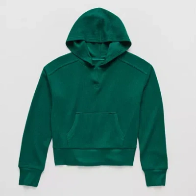 Thereabouts Little & Big Kid Girls Long Sleeve Hoodie In Green
