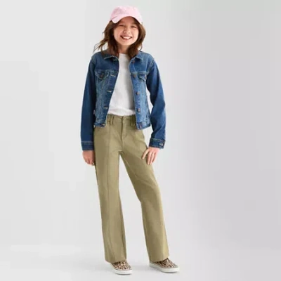 Thereabouts Pintuck Little & Big Kid Girls Regular Fit Flare Trouser In Brown