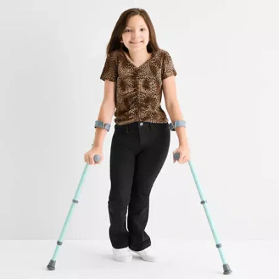 Thereabouts Little & Big Kid Girls Adaptive Bootcut Jean In Black