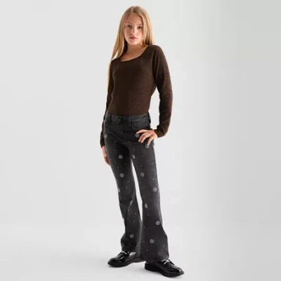 Thereabouts Little & Big Kid Girls Flare Leg Jean In Black