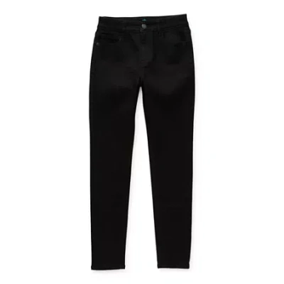 Thereabouts Superflex Little & Big Kid Girls Adjustable Waist Stretch Fabric Skinny Fit Denim Jean In Black