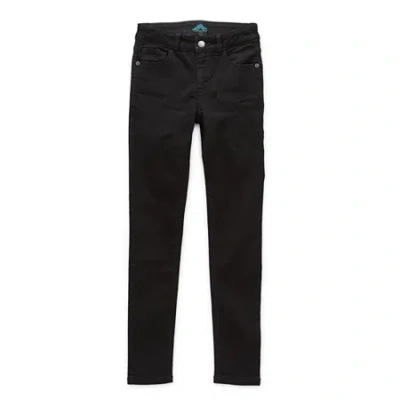Thereabouts Superflex Little & Big Kid Girls Adjustable Waist Stretch Fabric Skinny Fit Denim Jean In Black