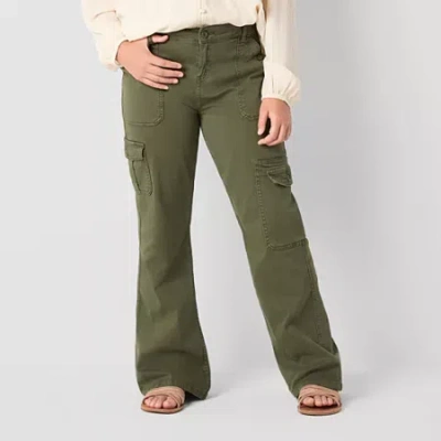 Thereabouts Little & Big Kid Girls Flare Cargo Pant In Green