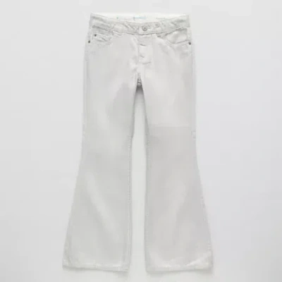 Thereabouts Little & Big Kid Girls Adaptive Adjustable Waist Flare Leg Jean In Silver