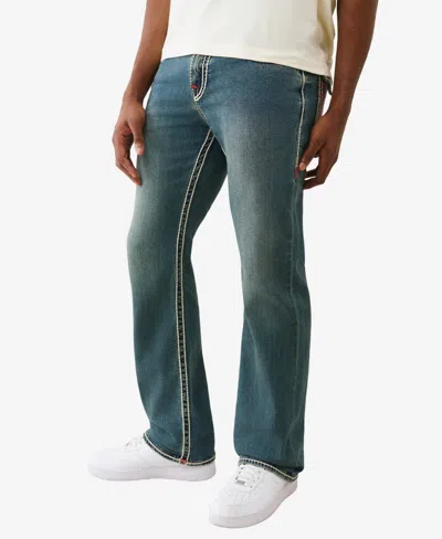 True Religion Men's Billy Bootcut Rope Stitch Flap Jeans In Blue