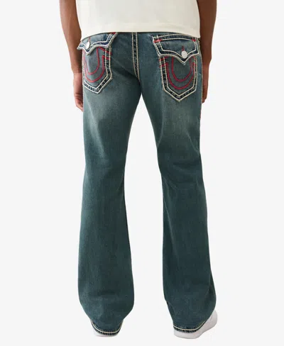 True Religion Men's Billy Bootcut Rope Stitch Flap Jeans In Blue