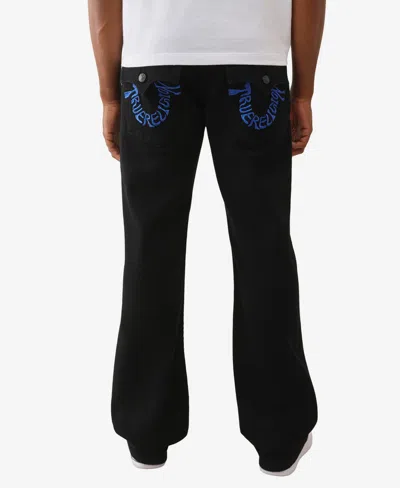 True Religion Men's Bootcut Warped Logo Flap Regular-fit Jeans In Black