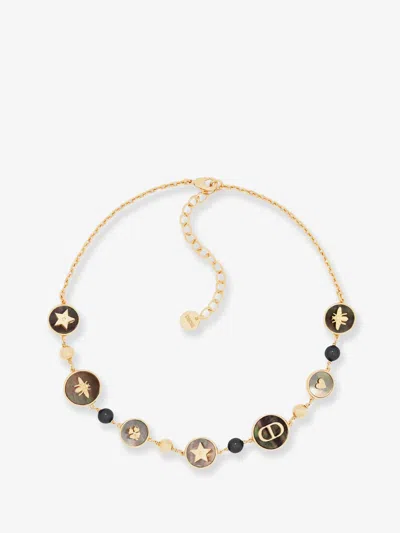 Dior Women D-luck Metal Necklace With Gold Finishes In Gold