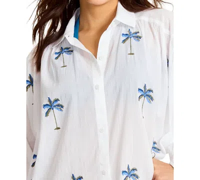 Tommy Bahama Women's Palm Button Front Shirt In White