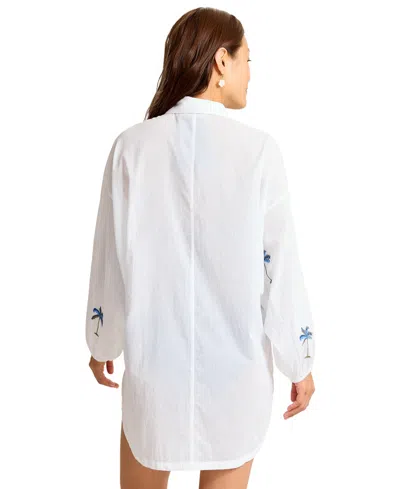 Tommy Bahama Women's Palm Button Front Shirt In White