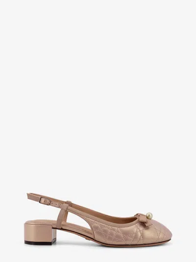 Dior Women  Ballet Leather Pumps In Brown