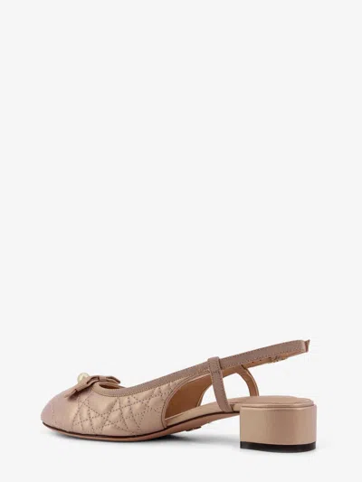 Dior Women  Ballet Leather Pumps In Brown