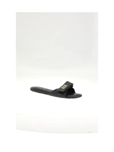Dior Women Act Slide Shoes In Black