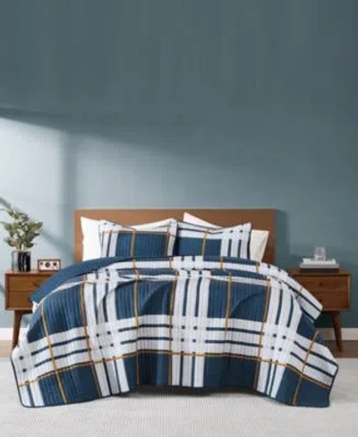 Truly Soft Henry Plaid Quilt Sets In Blue