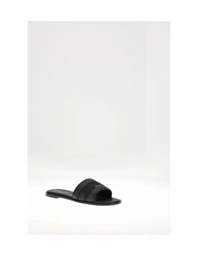 Dior Dway Leather Sandal In Black