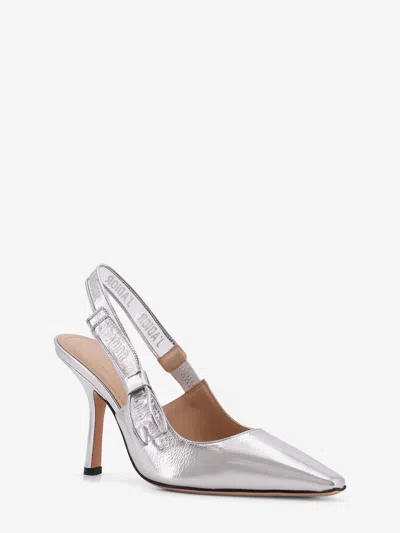 Dior Women J'a Laminated Leather Pumps In Silver