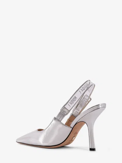 Dior Women J'a Laminated Leather Pumps In Silver