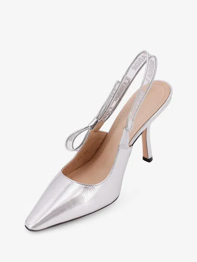 Dior Women J'a Laminated Leather Pumps In Silver