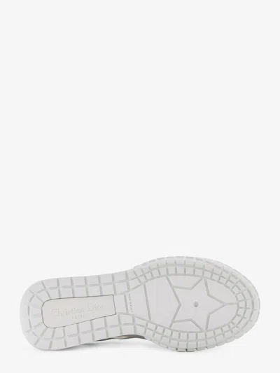 Dior Women Laminated Leather  Tech Sneakers In White