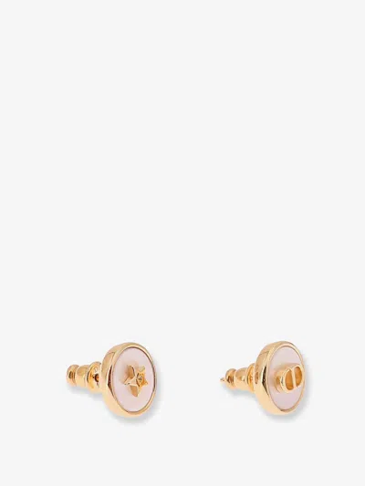 Dior Women Metal D-luck Earrings With Gold Finishes In Gold