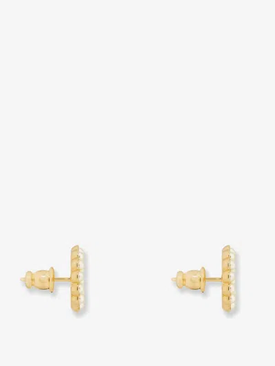 Dior Women Metal Petit Cd Circle Earrings With Gold Finishes In Gold