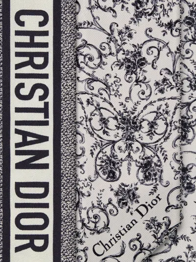 Dior Women Mitzah Esque Butterfly Silk Bandeau In Gray