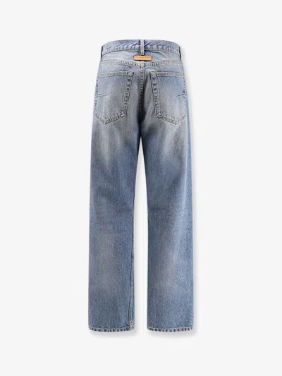 Dior Women Stonewashed Denim Jeans With  Oblique Motif Inside In Blue