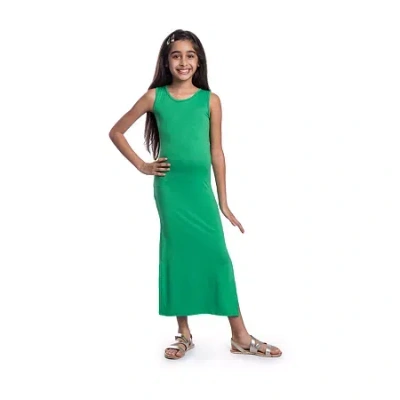 24sevenkid Big Kid Girls Sleeveless Maxi Dress In Green