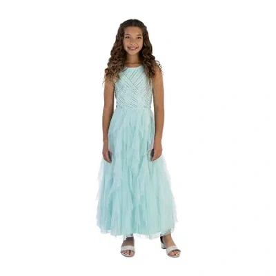 Speechless Little Girls Sleeveless Maxi Dress In Blue