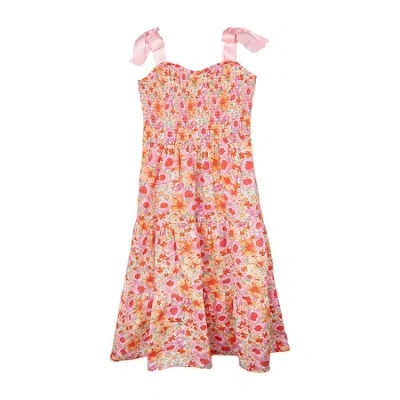 Rare Editions Big Kid Girls Sleeveless Floral Maxi Dress In Animal Print