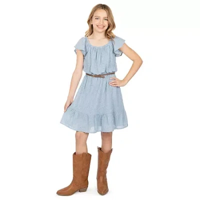 Speechless Big Kid Girls Short Sleeve A-line Dress In Multi