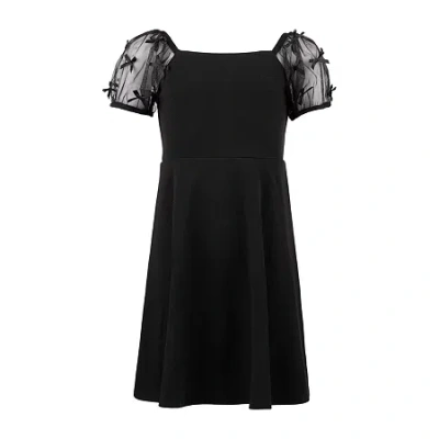 Speechless Big Kid Girls Short Sleeve A-line Dress In Black