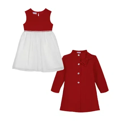 Blueberi Boulevard Little & Big Kid Girls Holiday 2-pc. Dress Set In Red