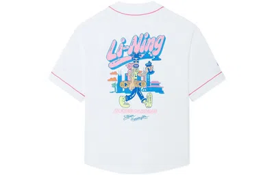 Li-ning X Steven Harrington Graphic Baseball Shirt 'white'