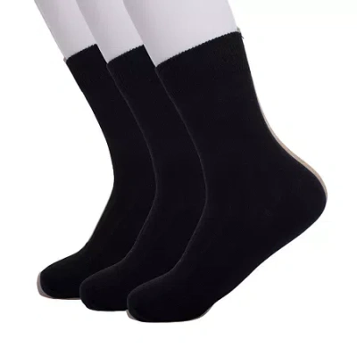 Thereabouts Little & Big Kid Boys 3 Pair Trouser Socks In Black